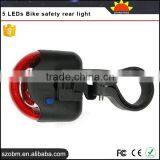 Trade Assurance Supplier Plastic 5*LEDs 3-Mode Bike Safety Back Rear Red Light thumbnail-3