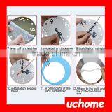 UCHOME Modern Style Butterfly Fairy DIY Mirror Wall Clock Wall Sticker Home Decor Bedroom Living Room thumbnail-6