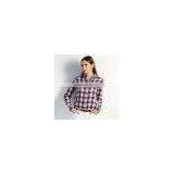 Women Red Plaid Shirt Classic Business thumbnail-2
