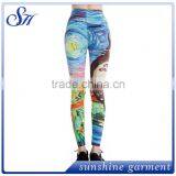 KX018 Polyester Women's Novelty Leggings With Cute Fat Cat 2017 thumbnail-4