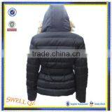 Wholesale Women Fashion Coat With Fur Hood thumbnail-2