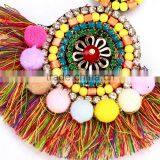 Bohemian Design Handmade Colorful Tassel Drop Earrings Jewelry thumbnail-4