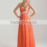 Newest v Neck One Shoulder Ladies Western Long Dress thumbnail-1