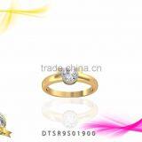 Gold Plated Solitaire Ring thumbnail-1