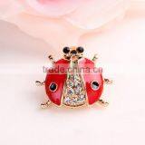 Red Enamel Crystal Ladybird Design Brooch High Quality Women Ladybird Brooch for Valentine's Gift 2017 thumbnail-1