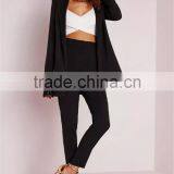 MGOO 2017 Manufacturer Longline Black Blazers Spring Oversized Casual Blazers Jackets For Women Oversized Jackets thumbnail-5