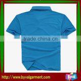 Custom Unisex Comfortable Polyster/Spandex Blue Quick Dry Polo Neck Dry Fit Sport Shirt thumbnail-4