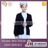 2016 Formal Knitted Nurse Cardigan Work Wear Black Winter Hospital Uniform