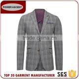 New Product Checked 2 Button Polyester Viscose Business Men'S Fashion Simple Suit Designs thumbnail-1