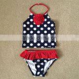 2017 Fashion Seaside Navy Style Swimwear Kids Beach Swim Suit Bowknot Bathing Chiffon Suit thumbnail-3