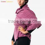 100% Pure Cashmere Cable Wrap/Shawl Pashmina Shawl/Wrap thumbnail-5