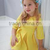 Three-quarter Sleeve Lotus Leaf Collar Skirt Frock Design Mother Daughter Matching Dress thumbnail-3