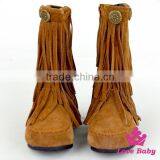 Whoelsale Suede Kids Cowboy Boots Tassel Moccasins Boots Baby Cowboy Boots thumbnail-1