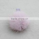 Myfur Lavender Purple Cute Mink Fur Ball Pom Pom Hairpin Accessory Wholesale thumbnail-2