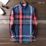 High Quality Oem Long Sleeve 100% Cotton Check Casual Shirt Design With Private Logo thumbnail-1