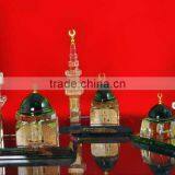 High Quality 24k Gold Plated Crystal Al Masjid Model For Islamic Crafts thumbnail-1