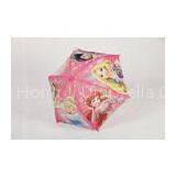 Girl Straight Kids Parasol Umbrellas Windproof With Cartoon Printing