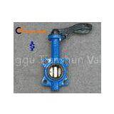 Corrosion Resistant Cast Iron Butterfly Valve / Lined Lug Style Butterfly Valve 8 Inch