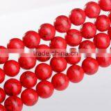 New Red Color Hot Sale Natural Turquoise Beads Jewelry With Round and Different Size thumbnail-2