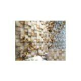 Natural Marble Mosaic Pattern, Tiles Mixed Color, Interior Wall Floor