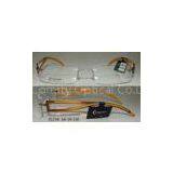 Wide Ultralight Titanium Eyeglass Frames For Boys , Orange Color , Rectangular Shaped