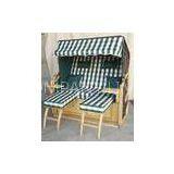 All Weather 2 Seat Roofed Wicker Beach Chair & Strandkorb For Garden thumbnail-1