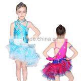 Girls Kids Latin Dance Costumes Red Stage Dance Wear For Child thumbnail-2