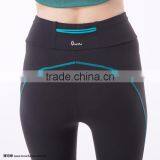 Women Wear Supplex Color Coverstitch Yoga Pants thumbnail-3