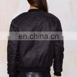 Wholesale Fashion Satin Bomber Jacket Custom Bomber Jacket Woman 2016 thumbnail-4