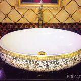 Bathroom Counter Top Bling Luxury Diamond for Round Ceramic Basin thumbnail-3