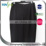 Women's knee length skirt with zipper