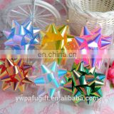 christmas gift wrapping multicolor star bows