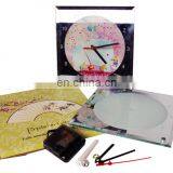 Glass Frame Clock With Stand Blank Sublimation Glass Photo Frame With Clock thumbnail-5