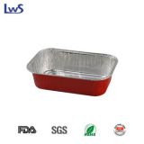LWS airline serving hot meal disposable food packing rectangle aluminum foil trays