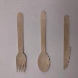 3 Pieces Wooden Cutlery,Contains Fork,Spoon and Knife,Made of Birch thumbnail-4