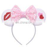 RTS Sequin Minnie Headband Baby Girl Headband Valentine Hairbands thumbnail-4