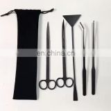 HQP-SZ03 HongQiang Aquarium Plant Scissors tagged Curved Long Stainless Steel Aquarium Aquascaping Tools Kit