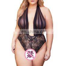 Sexy lingerie female plus size one-piece nightdress underwear  coat with garter belt women's sleepwear