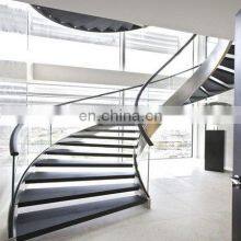 China Manufacturer Modern Design Prefabricated Stairs Wooden Curved Staircase thumbnail-3
