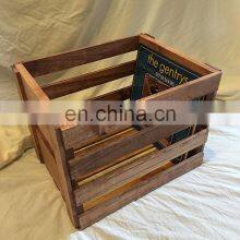 Vintage Record Holder Wood Crate thumbnail-2