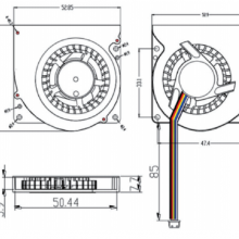 DC 5008 Micro Cooling Fan 5V 12V Small dc Brushless Blower Fan thumbnail-5