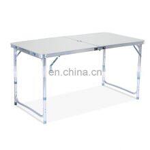 4ft Portable Camping Table Camping Stabilization Enhanced Double Pole Supporting Folding Aluminum Outdoor Tables