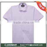 60s*60s Hign Quality 100% Cotton Men Clothes,luxury Euro Style Short Sleeve Dress for Men,low Qunatity