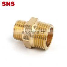 SNS BW Series Pneumatic Double Male Thread Straight Extension Connector Adapter Brass Quick Coupler Pipe Fitting thumbnail-3