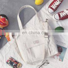 Bolsa De Custom Print Shape Logo Cotton Double Pouch Shoulder Cross Body Tote Bag Crossbody Messenger Bag thumbnail-2