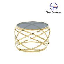 Luxury Modern Black Sintered Stone Coffee Table Stainless Steel Bedside Living Room Table for Coffee thumbnail-1