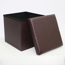 Foldable Storage PVC Ottoman thumbnail-5