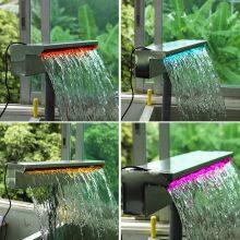 Stainless Steel 304 Wall Hung Sheer Curtain Water Descent High Stability Reliable LED Pool Fountain Waterfall For Wholesale