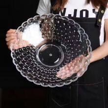 European Style Plate Living Room Household Tea Table Dried Fruit Candy Plate Modern Creative Beaded Crystal Plate PC thumbnail-1