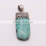 TURQUOISE PENDANT 925 Sterling Silver Pendant, SILVER JEWELRY EXPORTER,SILVER JEWELRY WHOLESALE,SILVER EXPORTER thumbnail-1